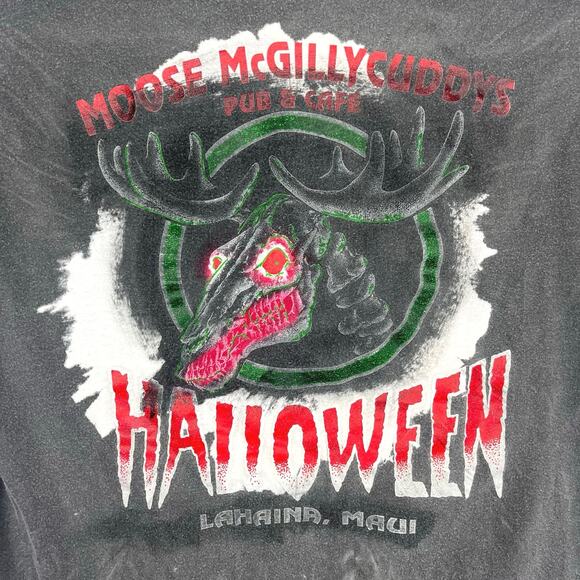 VTG Moose McGillycuddy’s T-Shirt Halloween Frite Nite 96 Men’s L Single Stitch - Picture 4 of 16